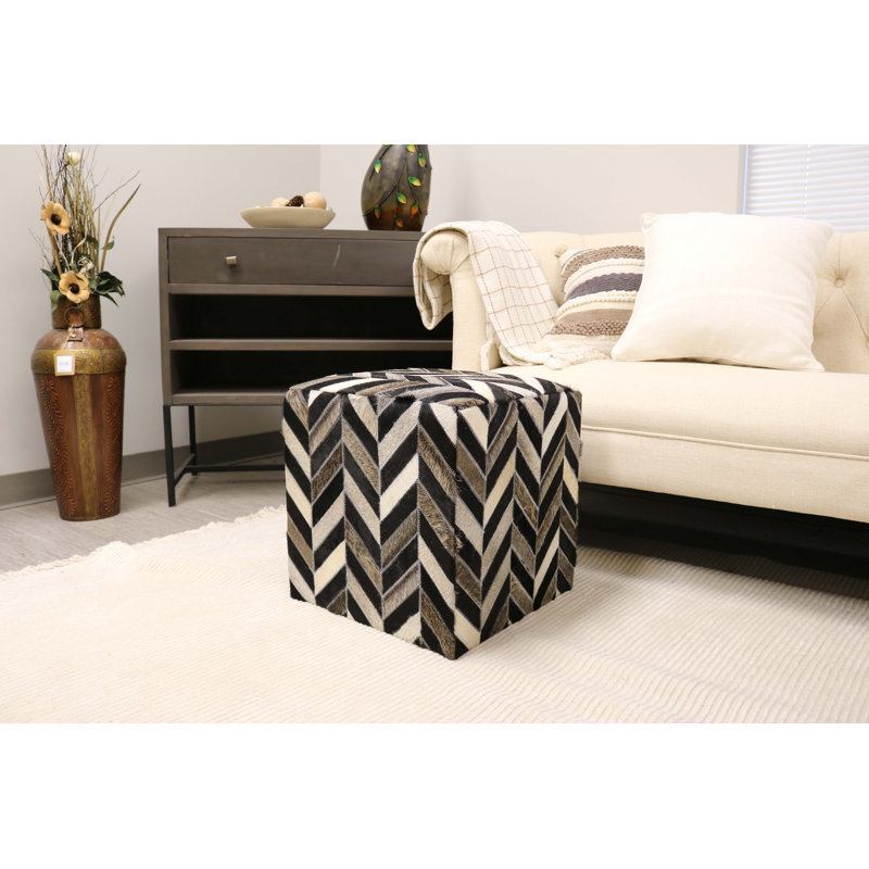 Pouf en cuir Chande