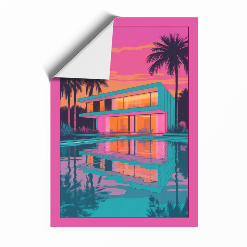 Tropical Reflection Modern - Print, Unframed, A2 - 59.4 x 42.0 cm