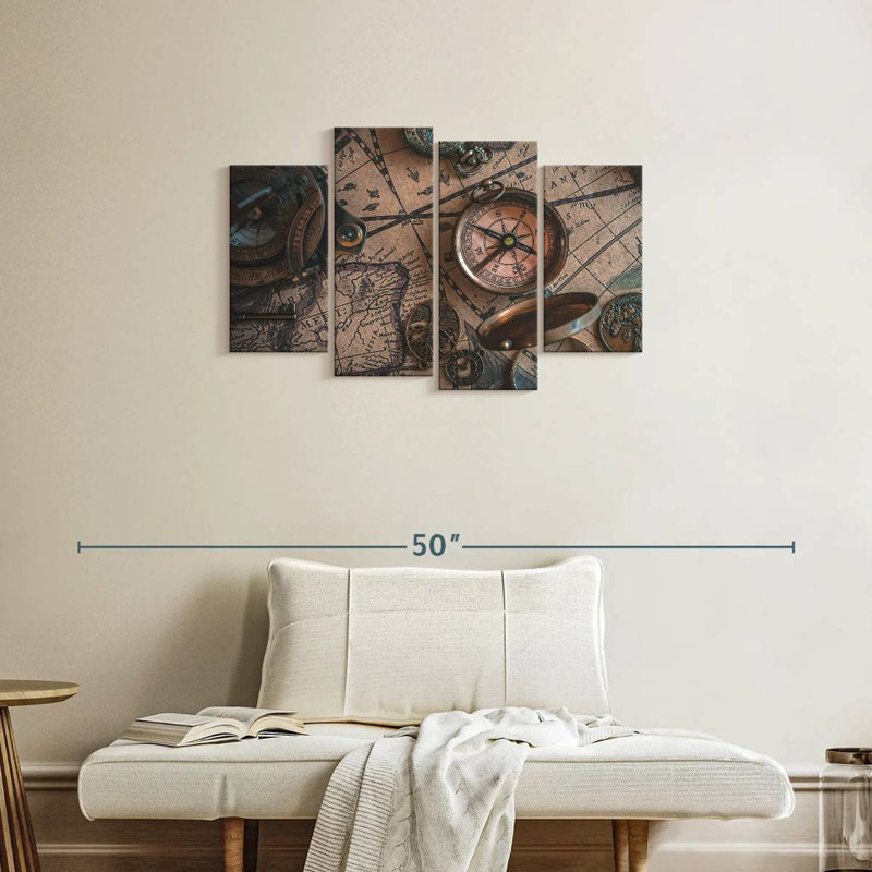 Aletra Map Compass, 22" H x 36" W