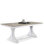 Extendable Rectangular with Solid Wood Base Dining Table