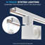 Luxrite 2 po Rail d'éclairage à DEL 5CCT, CRI90, 10 W, 800 lumens, inclinaison réglable de 358 ° + 90 °, têtes d'éclairage de type H, à intensité variable, ETL, paquet de 6 carrés blancs-132381220