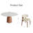 5 - Piece Kitchen Dining Table Set Farmhouse Round Pedestal (1 Table 4 Chairs)-839762583-839762576
