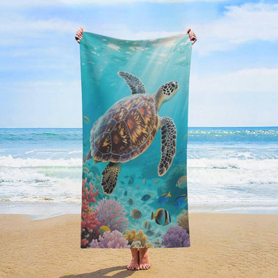 Serviette de plage en microfibre à séchage rapide, 30 x 60 po
