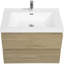 Meuble-lavabo mural 30 po avec lavabo, meuble de rangement mural avec cuve à surface solide et tiroirs à fermeture en douceur entièrement assemblés, chêne naturel-852651651-852644218