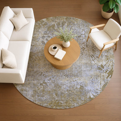 Tapis floral intérieur / extérieur lavable à la machine Brenden ACN2224
