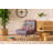 Modern 1-Seat Sofa-Bed, Soft Woven Fabric, 28.0 x 27.6 x 15.7 inches | 100% Metal Frame, Multi-Position Backrest | Easy Clean Fabric, 400 g/m² Silicone Fiber Filling, Perfect for Southwestern and Entertainment Spaces