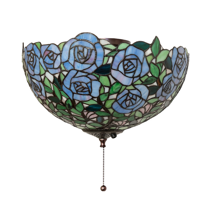 Luminaire de ventilateur de jardin 16 po de large Rose