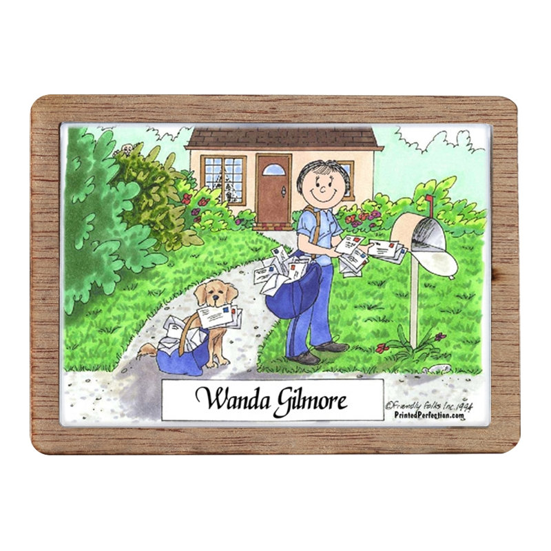 Travailleur postal personnalisé - aimant en bois pour femme - excellent cadeau!, Oui