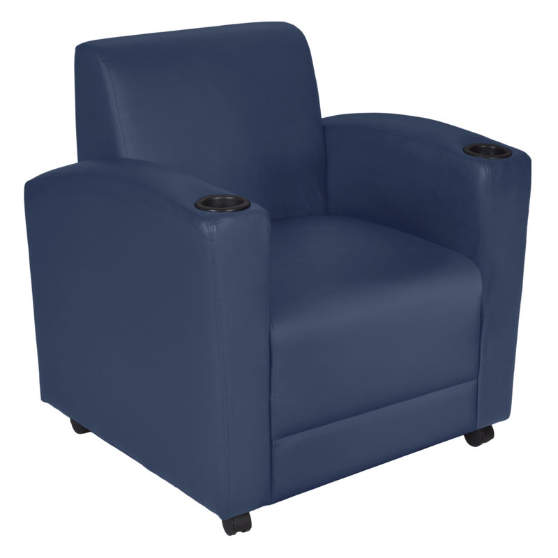 Fauteuil de réception l 31 po Nova, Bleu