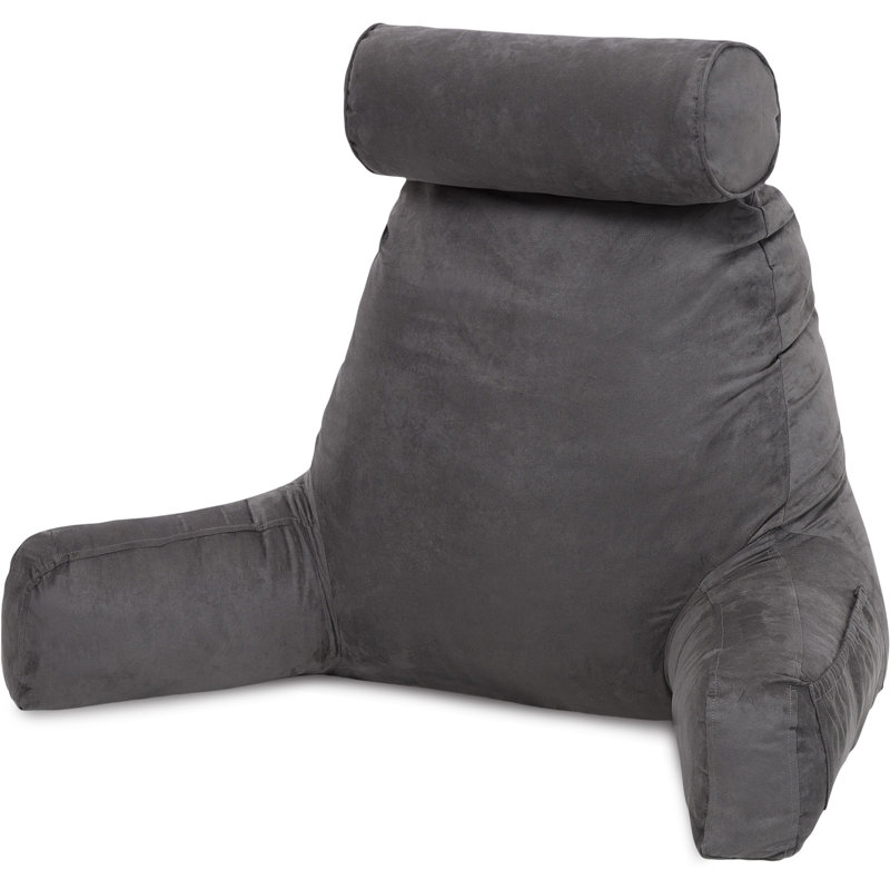 Bed Rest Pillow Cover & Insert, Iron Gray
