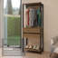  Étagère de rangement à vêtements avec 2 tiroirs et armoire à suspendre L 27 po pour l'organisation de la chambre à coucher - noir / brun-153406668