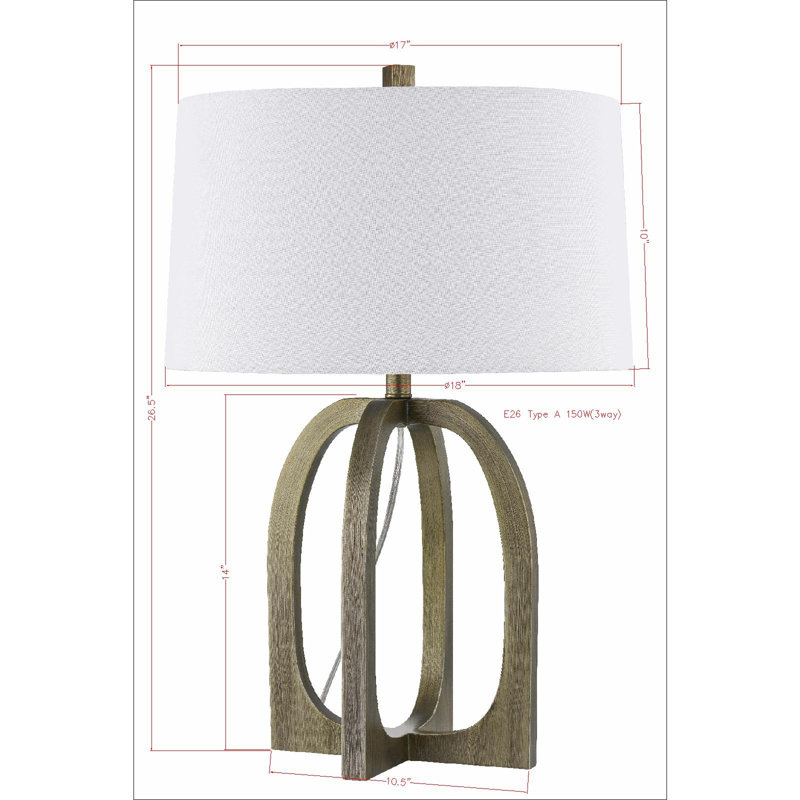 Lampe de table 27 "avec abat-jour en tissu Thirza, doré (ensemble de 2)