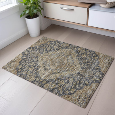 Premium Machine Washable Gurubaksh AMF1151 Global Rug