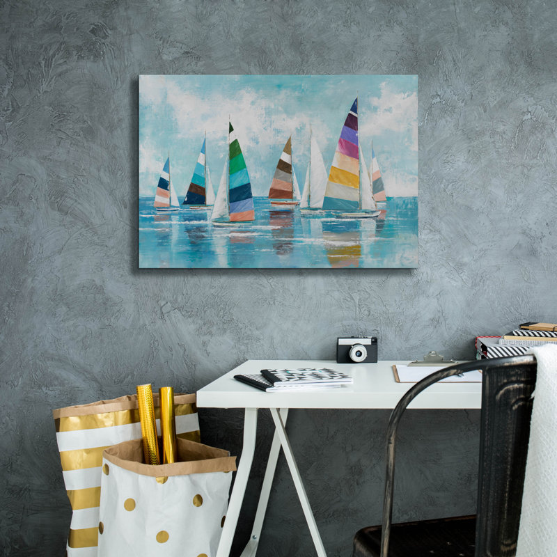  «Sailing In Color» par Max Maxx, art mural sur toile, 26 po x 18 po, H 18 po x l 26 po