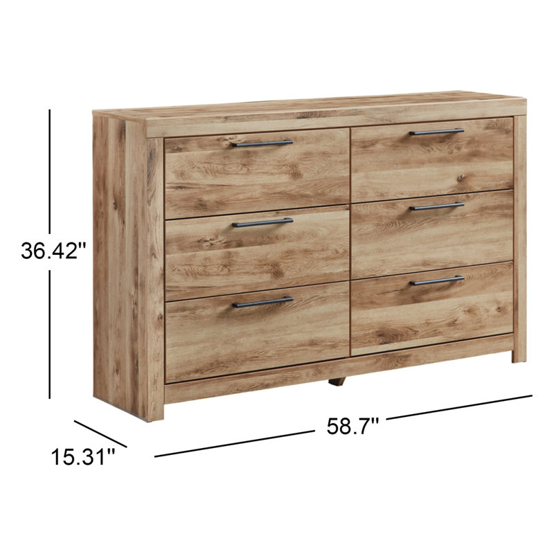 Homeira 58.7'' W 6 - Drawer Dresser