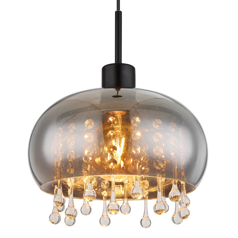 Abderrahman 1 - Light Matte Black Pendant, 46cm H x 21cm W