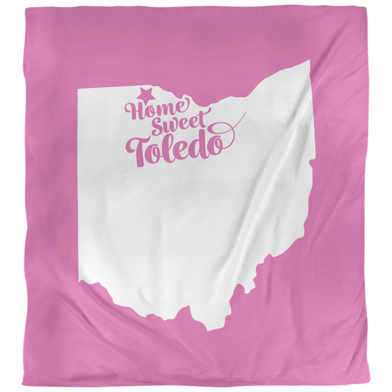 Housse de couette simple ohio toledo, Rose, Polyester brossé