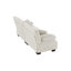 Canapé 2 places pour le salon, canapé 2 places en chenille avec 2 coussins lombaires et 2 coussins décoratifs, chenille blanc-850964745