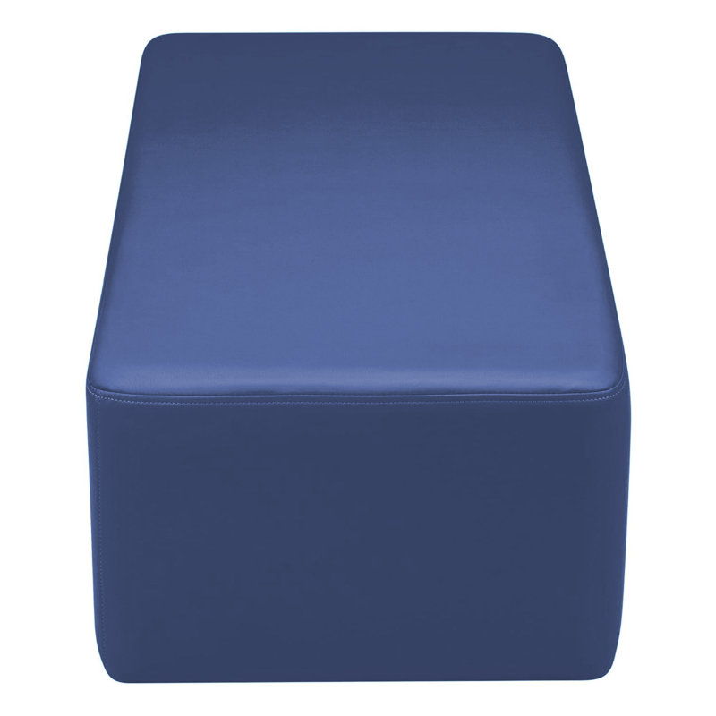 Pro Series Upholstered Rectangle Ottoman 12" Height, Navy