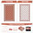 Outdoor Reversible Plastic Straw Rug 8x10ft – Waterproof & UV Resistant Patio Mat with Carry Bag, Easy Clean Portable Carpet for RV, Camping, Picnic, Deck, Backyard – Terracotta Orange/White, 8*10ft(244*305cm) United States-1649873750-1649873744