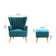Kiro Upholstered Wingback Chair with Footstool