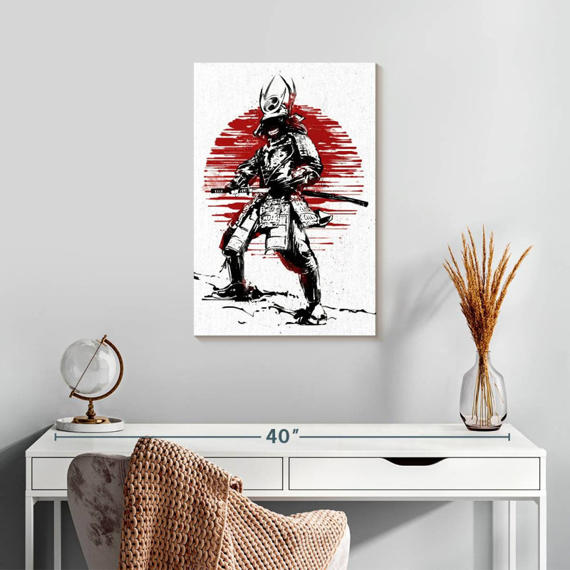 Sireci Red Sun Samurai, 24" H x 16" W
