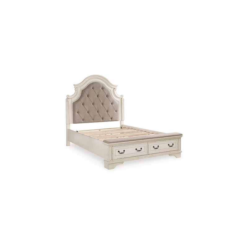Commode et miroir Realyn, Crème, crème