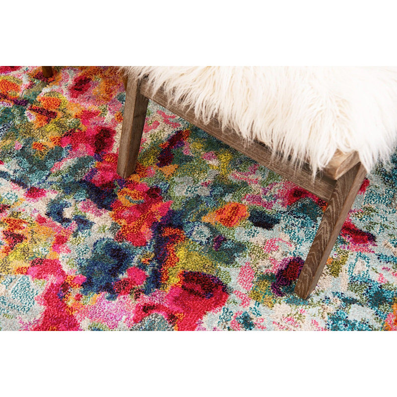 Hashimoto Washable Abstract Indoor Rug, Rectangle 8' x 10'
