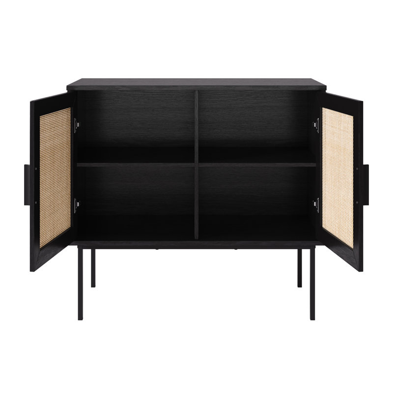 Abdulhalim 28'' Sideboard, Black/Natural