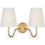 Lyndsie 11" Double Sconce with Linen Shades-1766116749