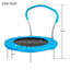 Trampoline 36 po avec poignée de sécurité - cadre en métal, idéal pour les enfants - rebond intérieur (bleu)-112639729-112639730