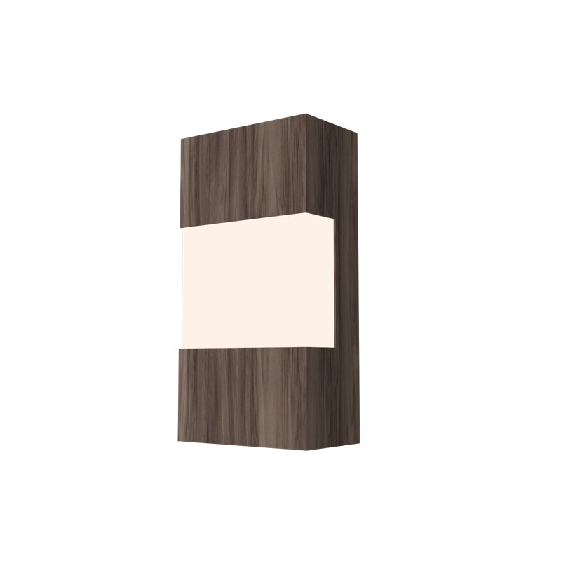 2 - Light LED Flush Mounted Sconce, American Walnut
