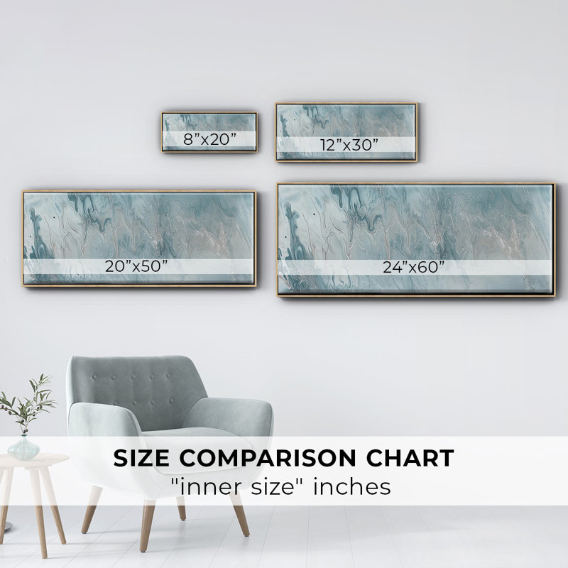 Cirrus II- Framed Canvas, 20" H x 50" W