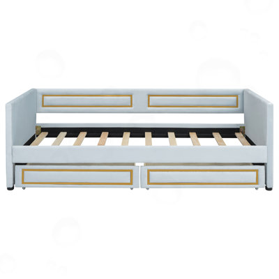 Upholstery Daybed with Two Storage Drawers