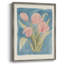 Tulipe, aquarelle, croquis I, reproduction encadrée - bois massif-80159665