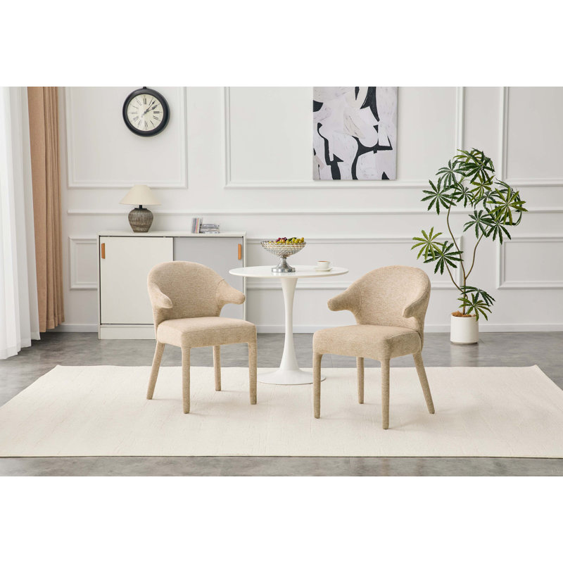 Chaise avec accoudoirs rembourrés Boucle, Kaki