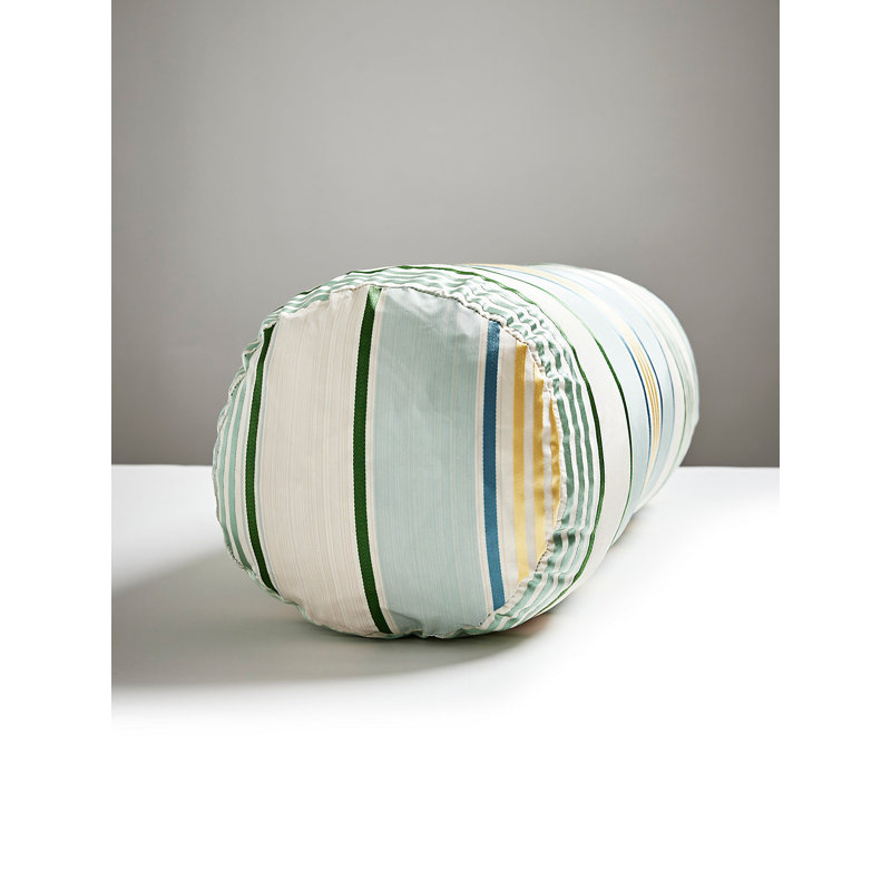 Charlotte Silk Bolster Pillow Cover & Insert, Celadon