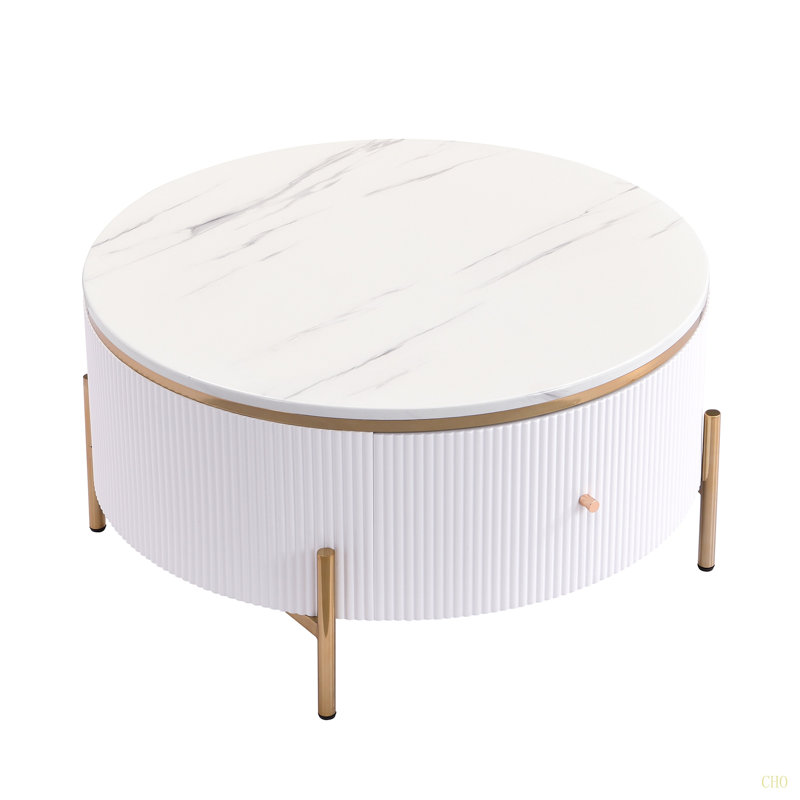 Table basse moderne avec 2 grands tiroirs de rangement Modern (31,5 po)
