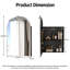Armoire de toilette murale avec miroir, rangement et tablette ajustable-849697050