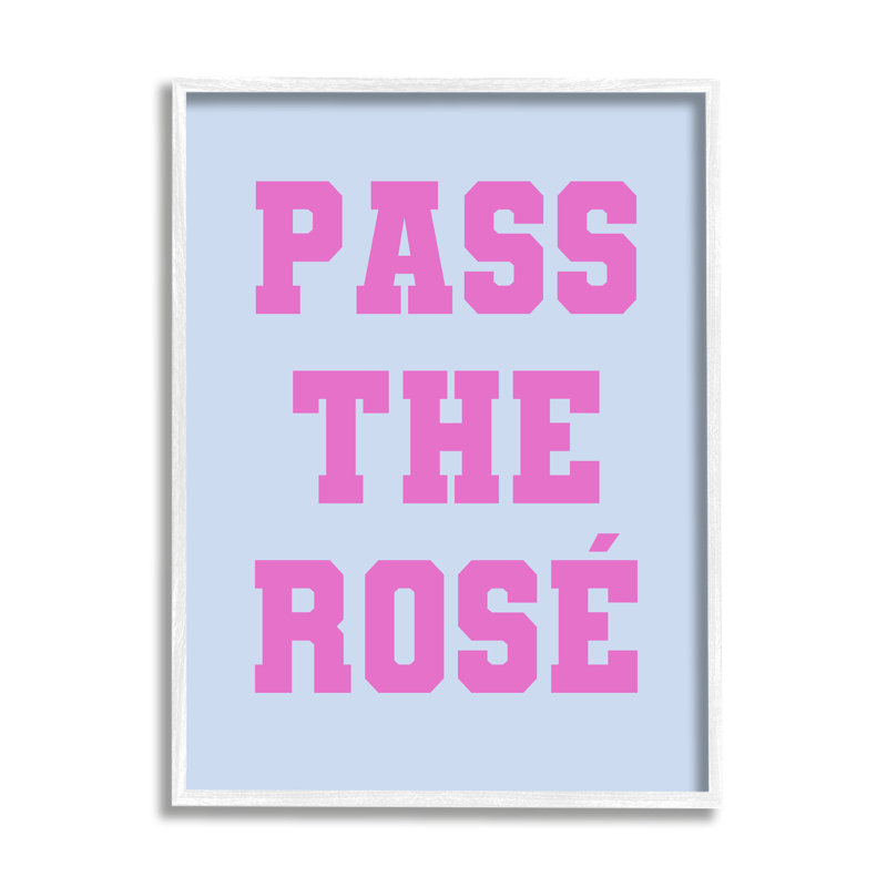 Bb-511-Encadré «Pass the rose phrase on wood» par LulusimonSTUDI, art textuel, Giclée encadrée blanc bord de mer