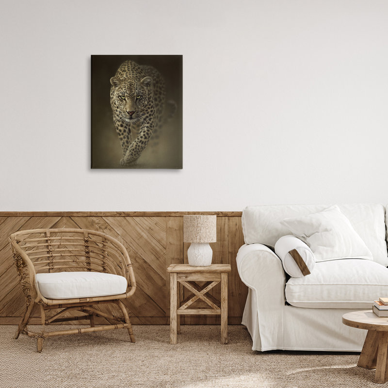 Toile de léopard sauvage, conception par Collin Bogle, H 20 po x l 16 po