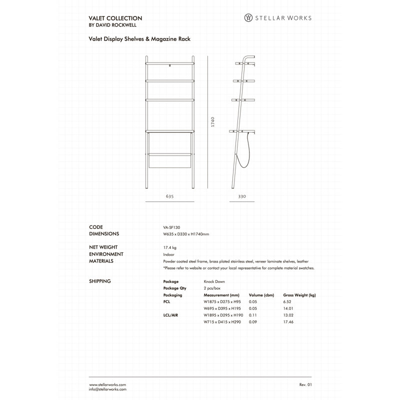 Valet Display Shelves and Magazine Rack