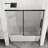 Bathroom，sliding Shower Door，1/4" (6mm) Tempered Glass，60" W X 58" H，reversible Opening，stainless Steel Frame，matte Black 1/4" Glass Sliding Door, 60" H, Bathroom Use, Stainless Hardware, Matte