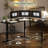 Nahriah 63'' L-Shaped Height Adjustable Standing Desk Electric Corner Table With Free Large Mouse Pad For Home Office Gaming-1788095095