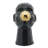Black Stoneware & Ceramic Geometric Face Sculpture with Gold Accent - 12" Modern Home & Office Decorative Figurine-279440643