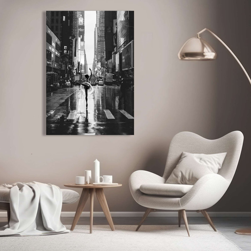 Manhattan Ballet II (B&W) 1 Piece Wrapped Canvas Wall Art, 70cm H x 50cm W x 4cm D