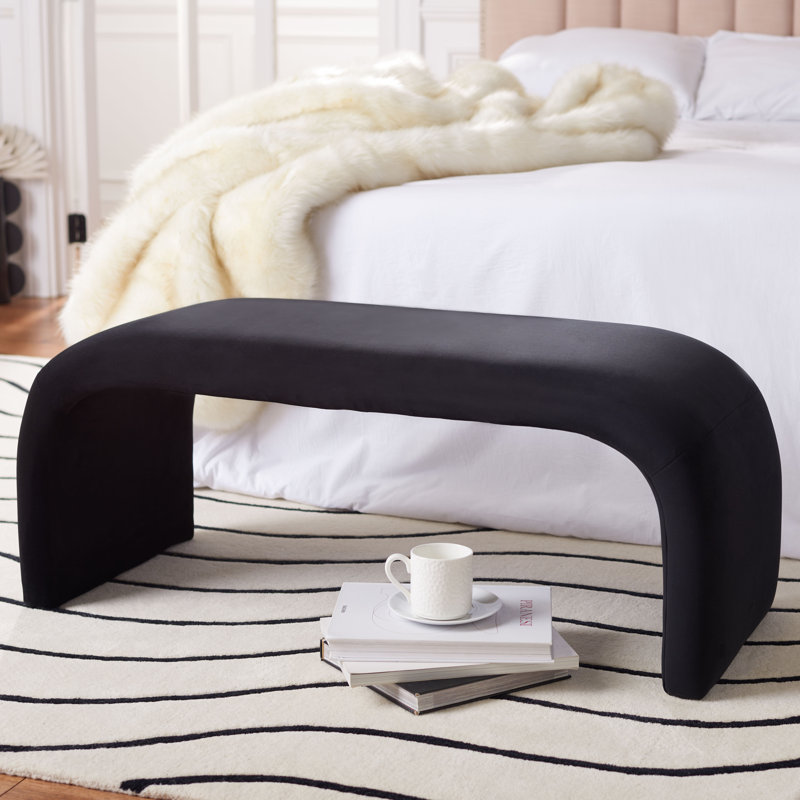 Banc rembourré Andee, Noir