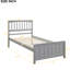 Lit plateforme simple en bois gris pour une chambre charmante