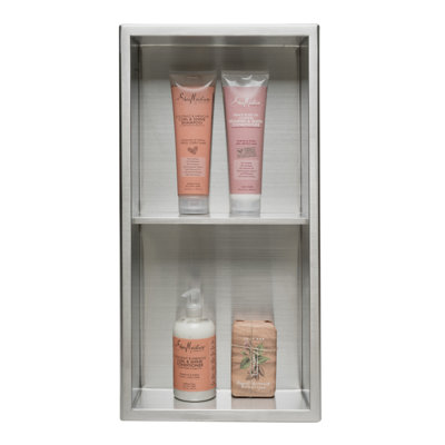 Niche de douche double en acier inoxydable