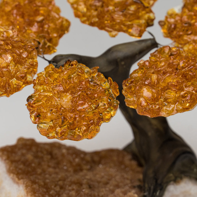 Small Citrine Clustered Gemstone Tree on Citrine Matrix (The Calming Tree)